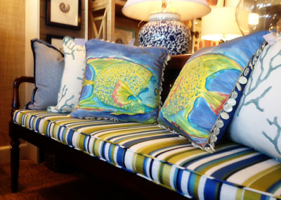 fish pillow pair - showroom